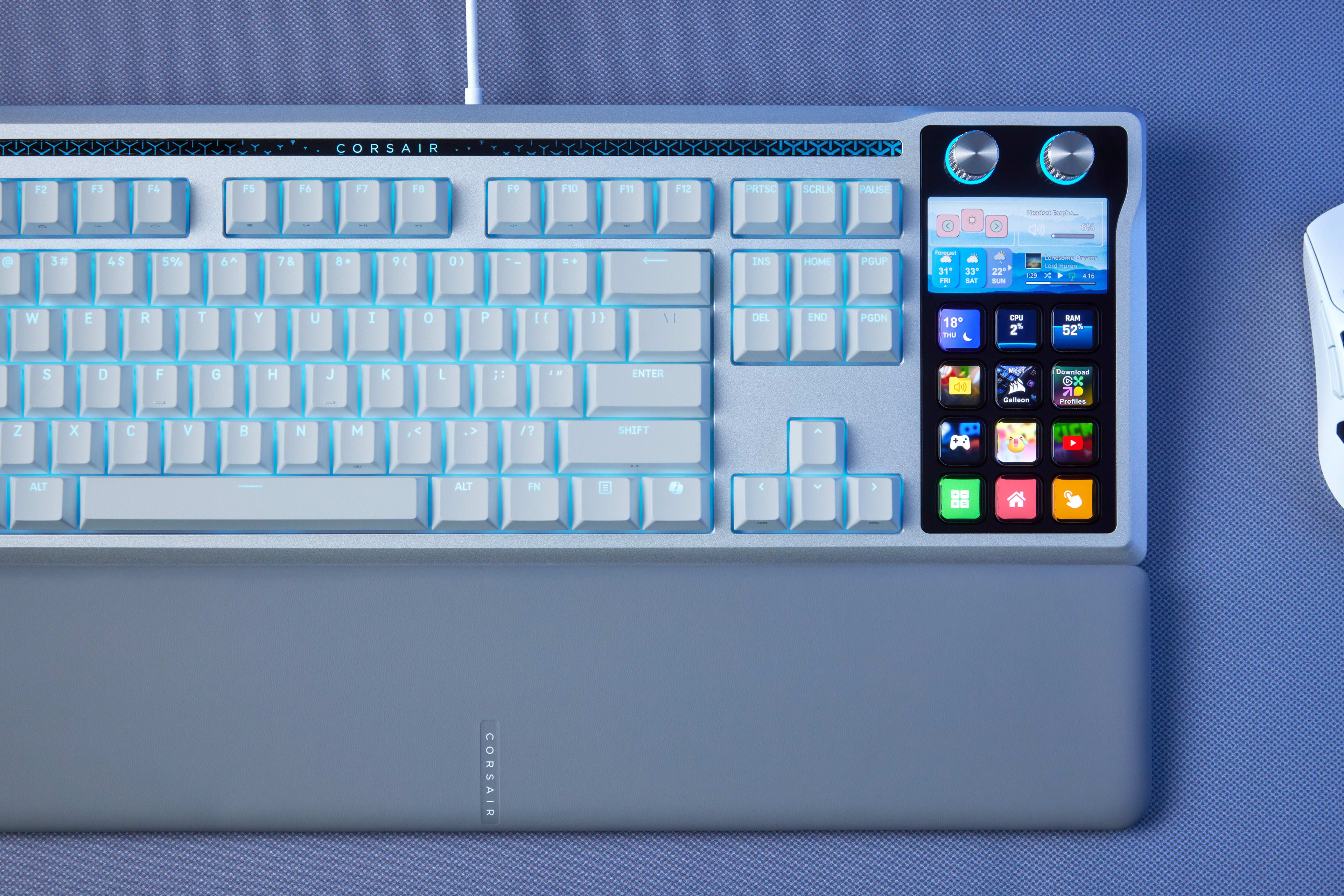 GALLEON 100 SD Stream Deck-Integrated Mechanical Keyboard - White (NA)